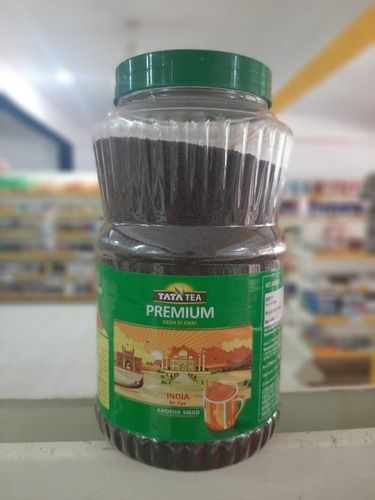 Pack Of 1 Kilogram Plastic Jar With Plain Black Tata Premium Tea