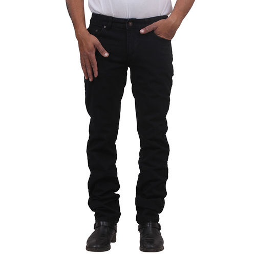 Straight And Flexible Comfortable And Skinny Basic Cotton Black Men's Jeans