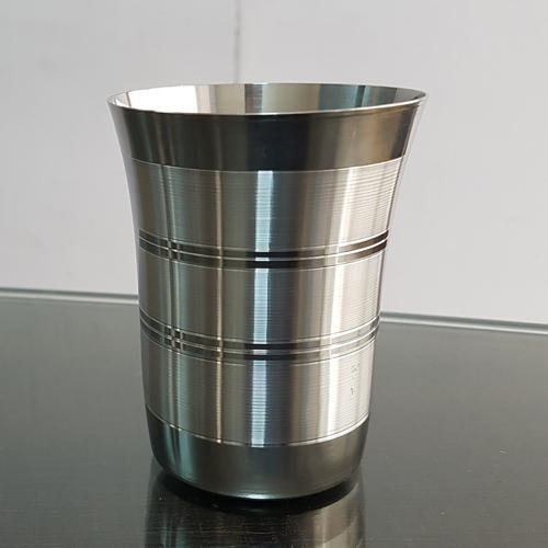 Silver Solid Simple Design Reliable Long Durable Stainless Steel Water Glass