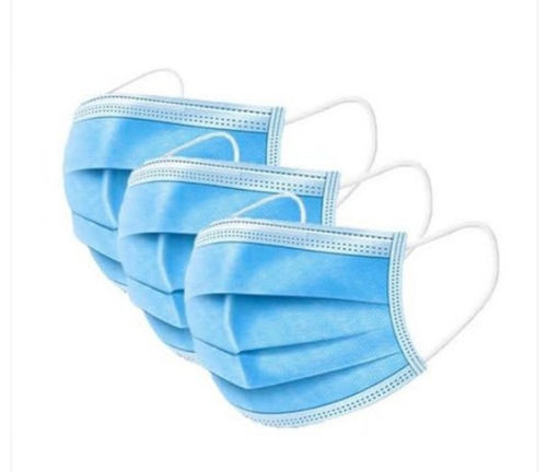 Blue Disposable Non Woven 3 Ply Surgical Face Mask Protect From Dust And Virus Age Group: Suitable For All Ages