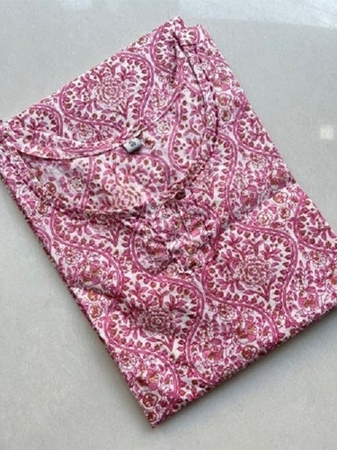 आरामदायक और धोने योग्य प्रिंटेड कॉटन डिज़ाइन महिलाओं की कुर्ती कैज़ुअल वियर के लिए बस्ट साइज़: 35-36 इंच (इंच)