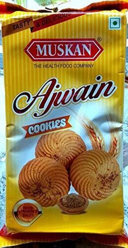 Made With Premium Ingredients Perfect Crunch In Every Bite Muskan Ajwain Cookies  Fat Content (%): 5 Percentage ( % )