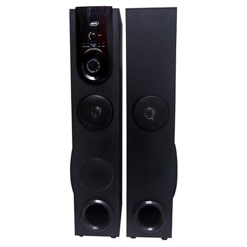 Black Usb & Bluetooth High Bass Boosted Poweteck Double Tower Home Theatre System