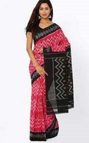 Party Wear Women Beautiful And Stylish Look Cotton Printed Saree With Unstitched Blouse 