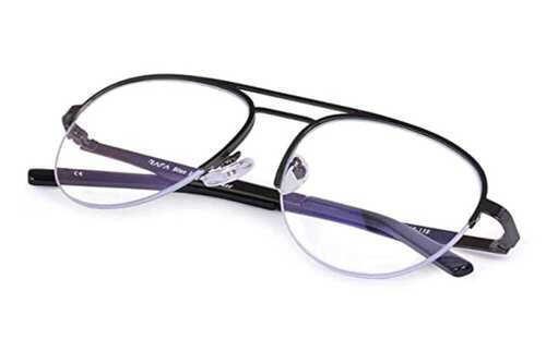 Purple Light Weight Zero Power Bluecut And Aviator Antiglare Computer Eyeglasses 