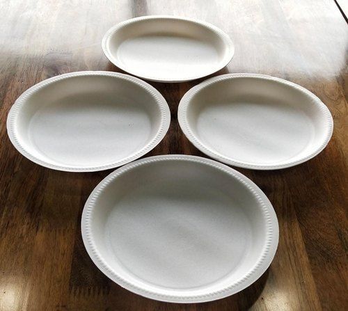 Lightweight Biodegradable And Recyclable Round White Thermacol Plate 