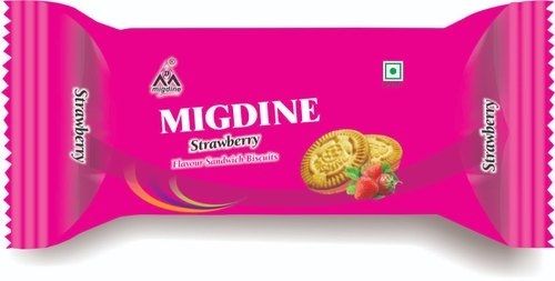 Round Mouth Melting And Delicious Flavor Crispy Migdine Strawberry Biscuit