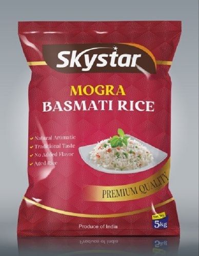 Natural And Healthy Hygienically Packed Medium Grain Skystar Mogra Basmati Rice