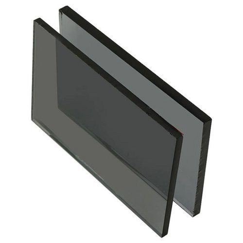 Flat Black Toughened Glass - 12mm Thickness, 5.5cm Height x 3.75cm Width, Transparent | High Strength, Scratch Resistant, Impact Resistant
