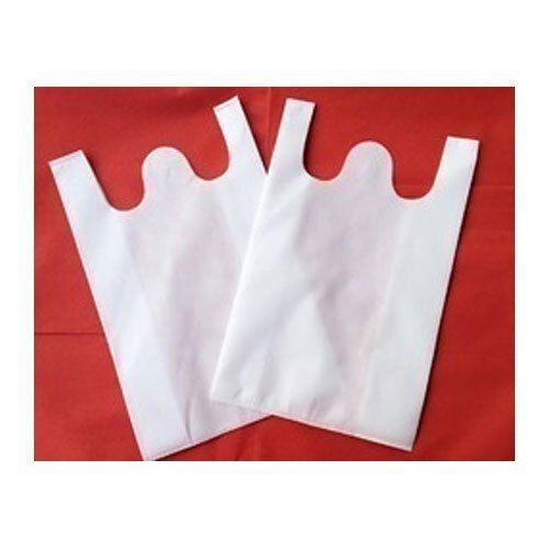 Disposable White Good Thickness Highly Durable Non Woven W Cut Bags With 13X16 Inch