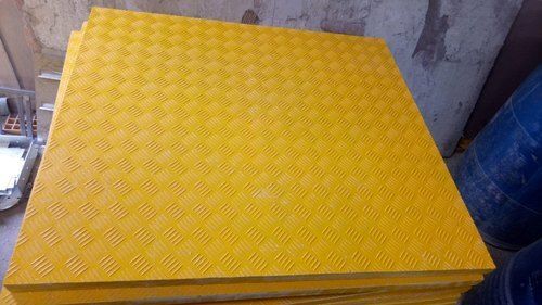 10mm Anti Corrosive Yellow Coated FRP Chequered Plate For Flooring