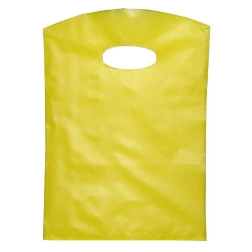 Plain Yellow Colored Plastic With 3 Kg Carrying Capacity Recyclable Carry Bag, For Shopping