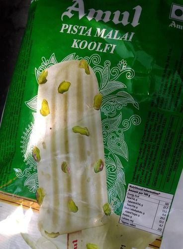 Pack Of 10 Gram White Sweet And Cool Amul Pista Malai Koolfi Ice Cream