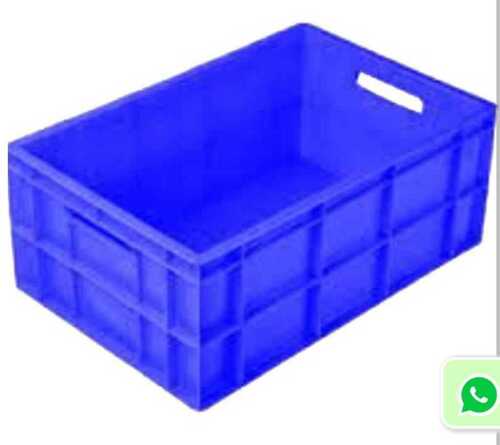 Blue Plastic Crates For Industrial Usage, Rectangular Shape, 45 Liter Capacity