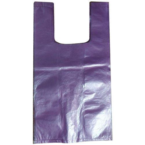 Recyclable Plain U Cut Purple Environment Friendly Plain Dyed Carry Bag