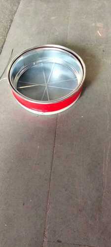 Red And White Round Colour Coated Stainless Steel Sieve For Kitchen