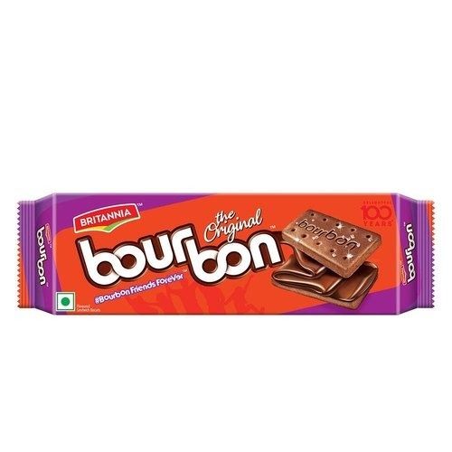 Sweet Taste 150 Gm Weight Chocolate Flavor Britannia Bourbon Biscuit 