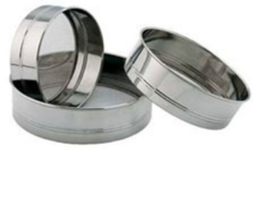 Width 26 Cm Silver Powder Coated And Polished Finish Stainless Steel Sieve