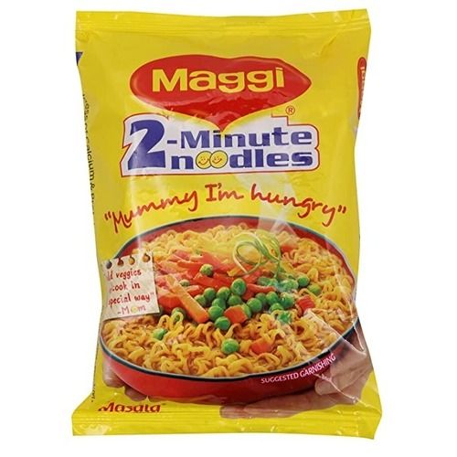 Low-Salt Yummy And Spicy 2 Minutes Instant Maggie Noodles With 70 Gram Pouch Pack 