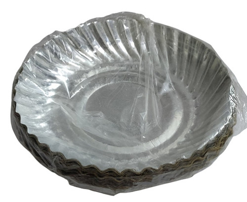 इवेंट और पार्टी सप्लाई के लिए 8 इंच साइज के साथ इको फ्रेंडली डिस्पोजेबल सिल्वर कोटेड पेपर प्लेट