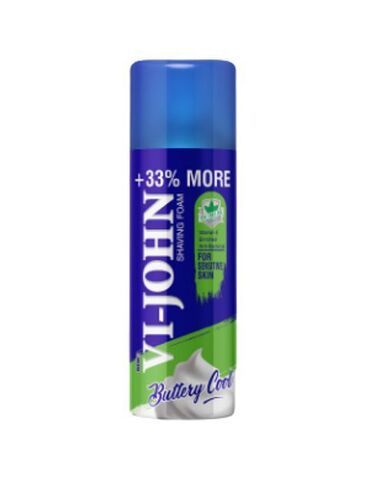 Vi-John Shave Foam With Vitamin E & Tea Tree Oil, Sensitive Skin Type, (400 Gm)