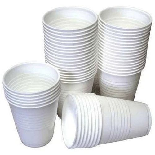 White Color Plain 110 Ml Disposable Plastic Cups For Weddings And Parties Size: 7 Inch