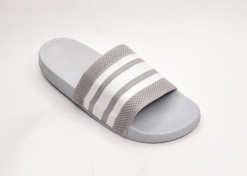 Rubber Women Comfortable And Breathable Easy To Wear Grey White Flat Slipper 