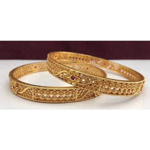 Traditional Rajwada Style Bracelets with Meenakari and Gold Polish by   BANGLES BY LESHYA