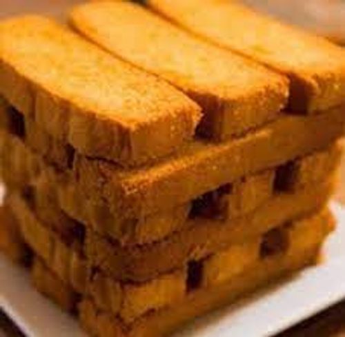 Tasty And Healthy Crunchy Texture Solid Form Sweet Rusks, Packets Of 1 Kg - Eggless, Baked, High Fiber | Versatile for Bruschetta and Teething Snacks