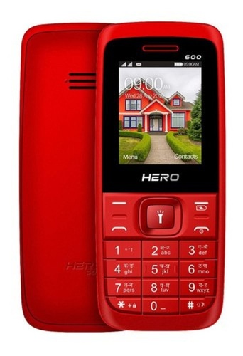Lava Hero 600 Mobile - 1.8 Inch TFT Display, 240 x 320 Pixels Resolution | Red Keypad, 32GB Expandable Memory, Voice Recognition