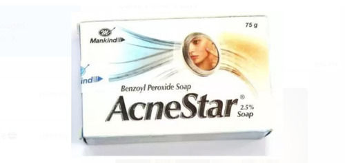 100% Natural Mankind Benzoyl Acne Star Finished Peroxide Soap 75 Gram Size