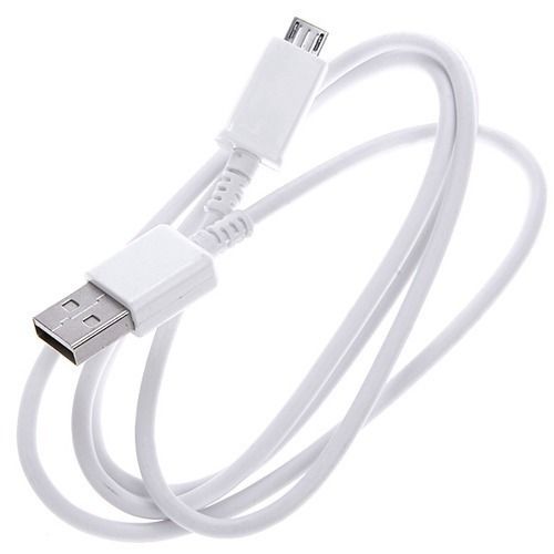  PVC 2.4 Amp माइक्रो USB सफ़ेद रंग का हाई स्पीड ट्रांसफर डेटा केबल मोबाइल फ़ोन के लिए 