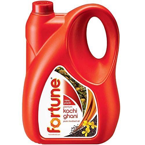 Common Benefits High Grade And Natural Tasty Fortune Kachi Ghani Pure Mustard Oil, 5L