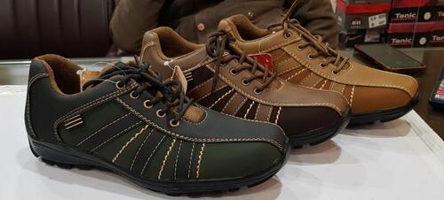 Breathable Black And Brown Pointed Toe Style Lace Closer Low Heel Casual Wear Men Shoes
