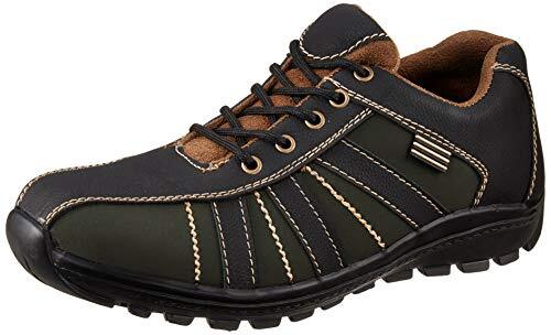 Black And Brown Pointed Toe Style Lace Closer Men Shoes For Casual Wear - Full Grain Leather PVC Insole Low Heel Breathable Comfort