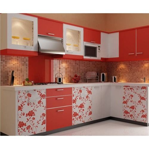 Corrosion Resistant And Durable Multi Color L Shape Design Modular Kitchen