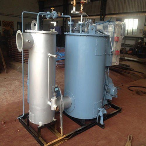 Blue Cylindrical Shape Metallic Polished Steam Heater For Industrial Use