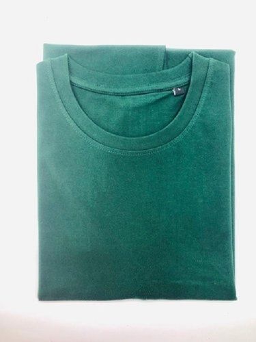 Men Comfortable And Breatahble Round Neck Short Sleeves Green Casual T-Shirts  Age Group: 15-28