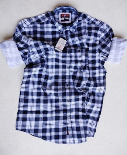 पुरुषों के लिए आरामदायक और सांस लेने योग्य फुल स्लीव कॉटन चेक्ड कैज़ुअल शर्ट आयु समूह: 15-25