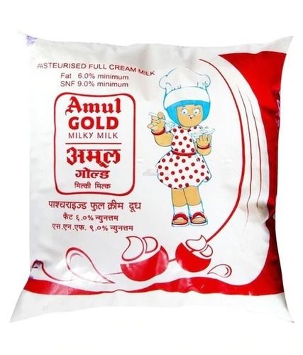 Pack Of 500 Ml Rich In Calcium Amul Gold Full Cream Milk 