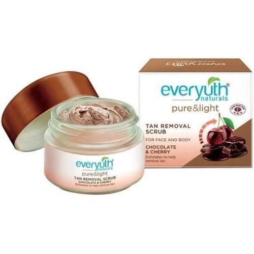 Smooth Texture Brown Pure Light Tan Removal Scrub Chocolate And Cherry Everyuth Naturals, 50 Gm 