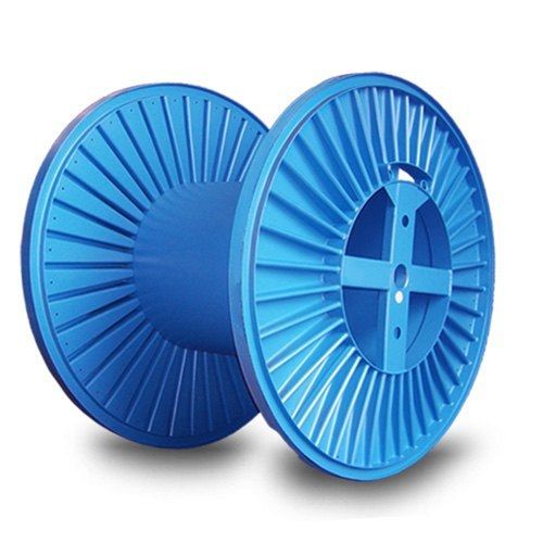 Blue 2100 Mm Mild Steel (Ms) Corrugated Steel Cable Drum