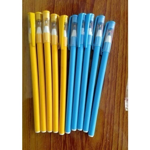 प्लास्टिक ले जाने में आसान, हल्के वज़न का स्मूद और फाइन ग्रिप वाला ब्लू बॉल राइटिंग पेन