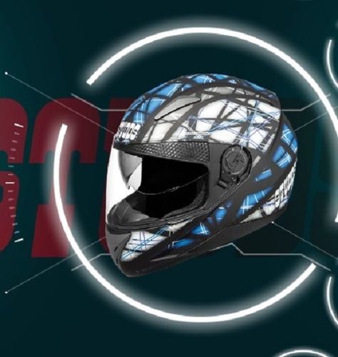 Multicolor Printed Shifter D6 Decor Aerodynamic Design Uv Resistant Paint Full Face Helmet Size: Medium