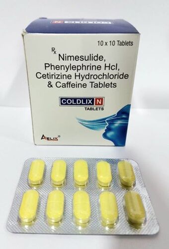 Nimesulide Phenylephrine Hcl Cetirizine Hydrochloride And Caffeine Tablets General Medicines