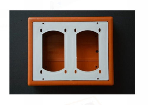 Orange And White Pvc Square Two Way Switch Board For Electric Fittings, 6 Inch  Weight: 150 Grams (G)