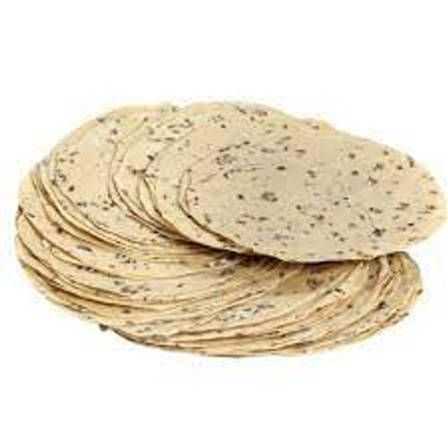 Brown Pure Vegetarian Little Bit Spicy Crunchy Dry Fresh Garlic Papad