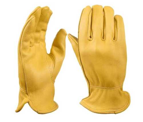 Skin Friendly Flexible And Heat Resistant Yellow Leather Safety