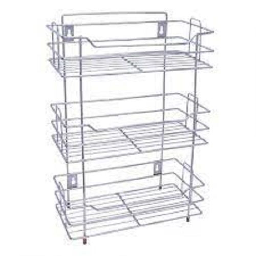 Strong Solid Durable And Long Lasting Plantex Stainless Steel Multipurpose 3 Tier Kitchen Rack