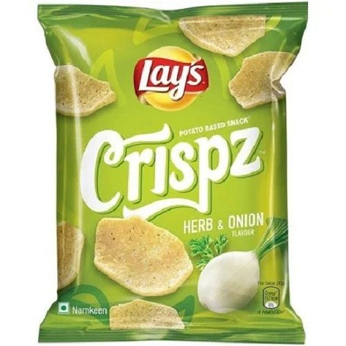 100 Percent Tasty And Delicious Lays Crispz Herb And Onion Flavor Potato Chips Packaging Size: 52 Gram